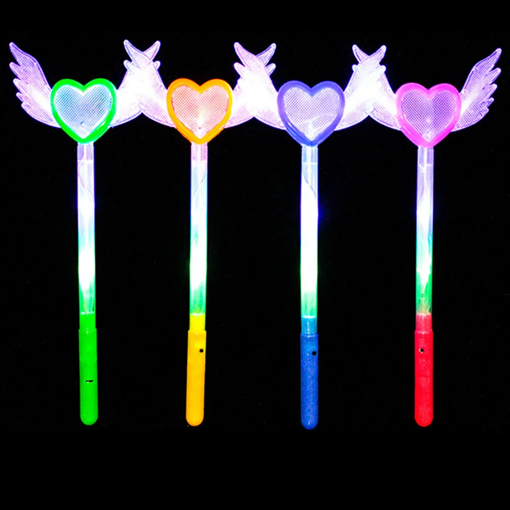

2 шт., светящаяся палочка ангела, крылья сердца, освещение, волшебная палочка для детей, день рождения, концерт, танцевальное представление, реквизит
