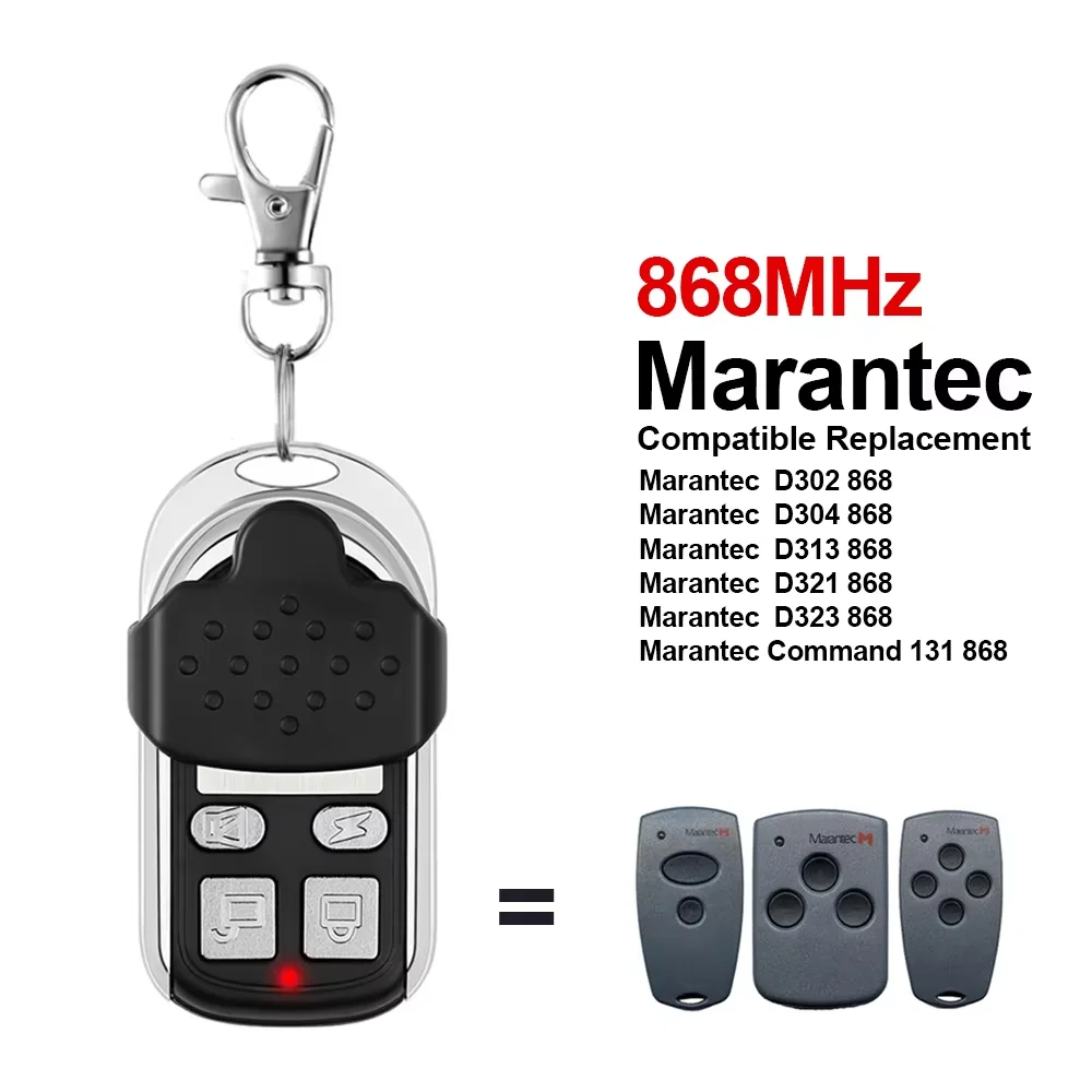 Clone MARANTEC Remote Control 868MHz/433MHz For Digital D302 D304 D313 433 D323 D382 D384 131 868 Command 211 212 214 221 Opener