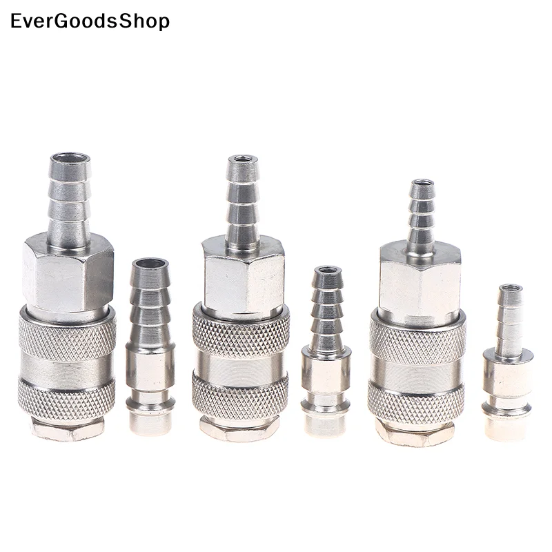 New 1 Set Pneumatic Quick Connect Coupler 8mm European Style SH PH Type, For Air Compressor Hose And Tools