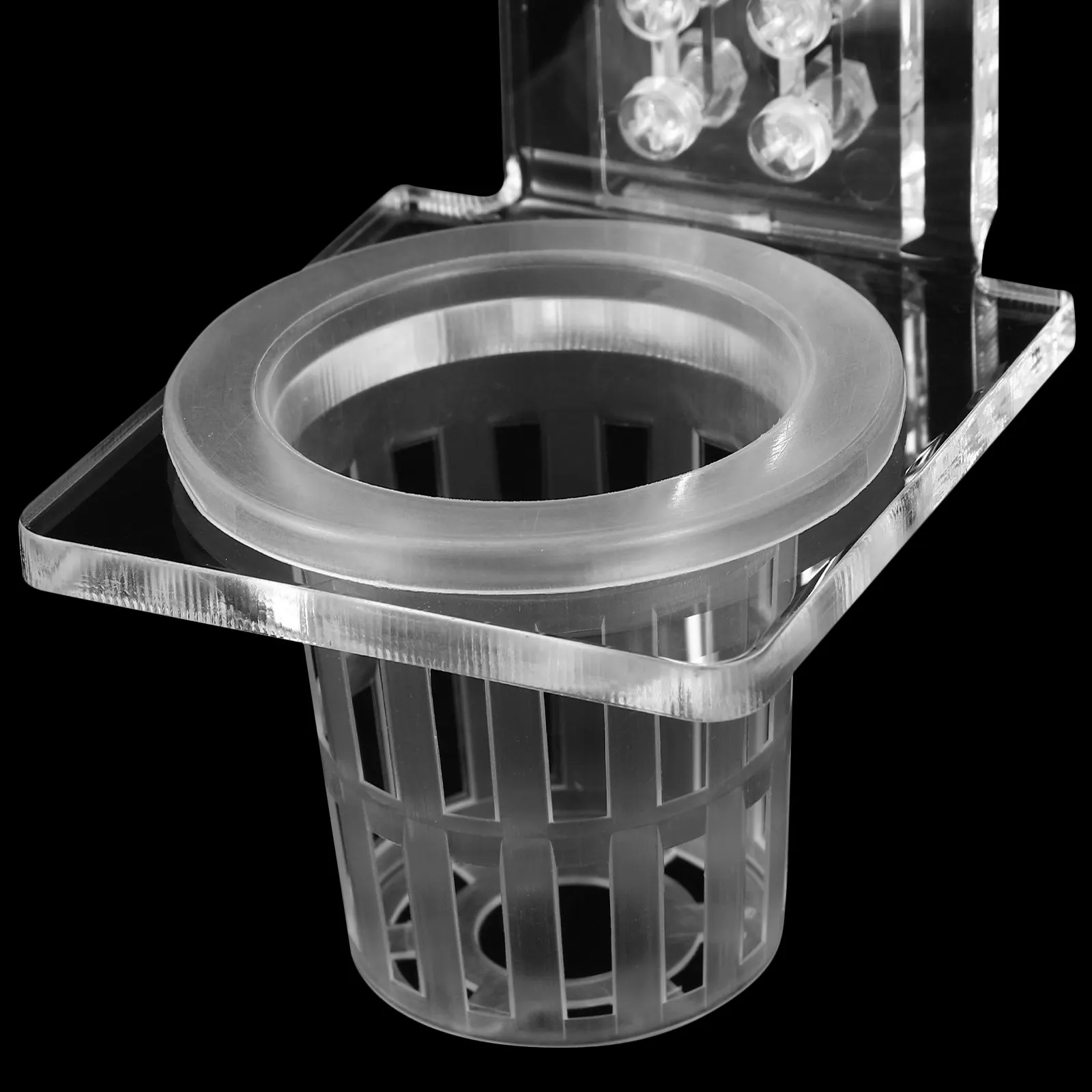 

Подвесной держатель для аквариумных растений для гидропоники, стабильная акриловая корзина для посадки с полой вентиляционной конструкцией для рыб