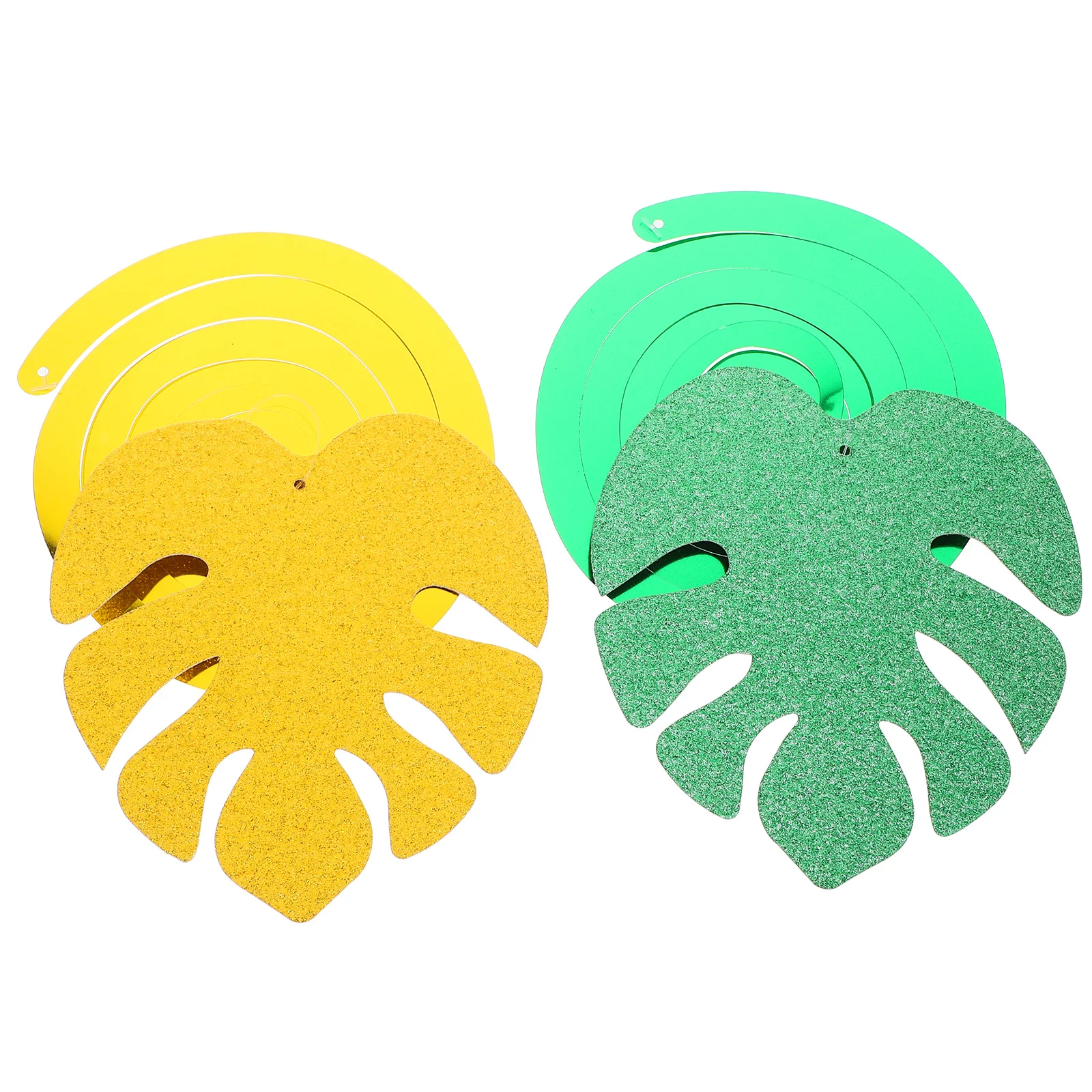 18 قطعة أوراق Monstera الاستوائية معلقة دوامة ديكور دوامة حفلة زينة للسقف لحدث مهرجان مأدبة عيد ميلاد الزفاف #2