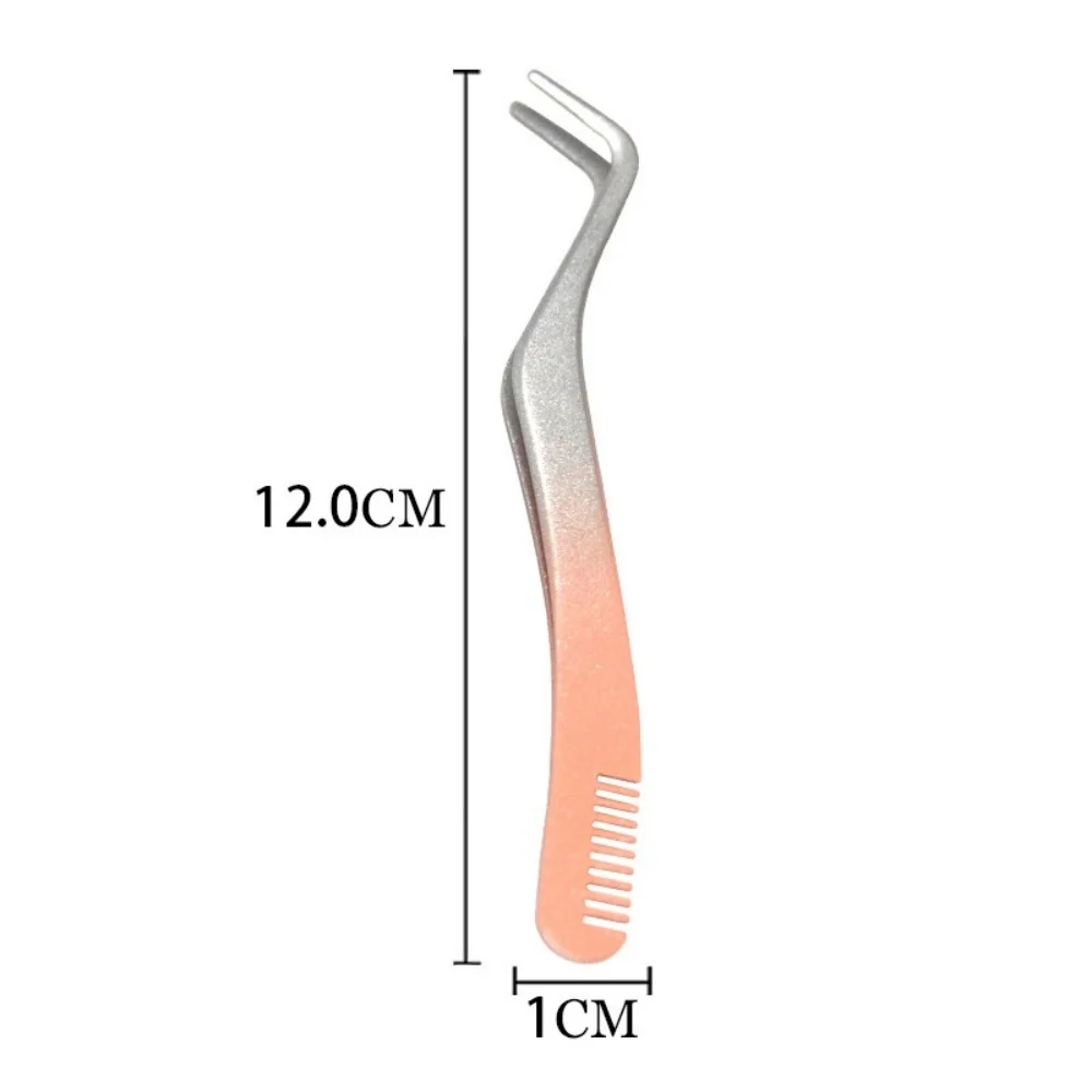 Strumento per l'applicazione delle ciglia finte Pinzette per extension ciglia portatili Pinzette per ciglia Pinzette per ciglia in acciaio inossidabile facili da usare