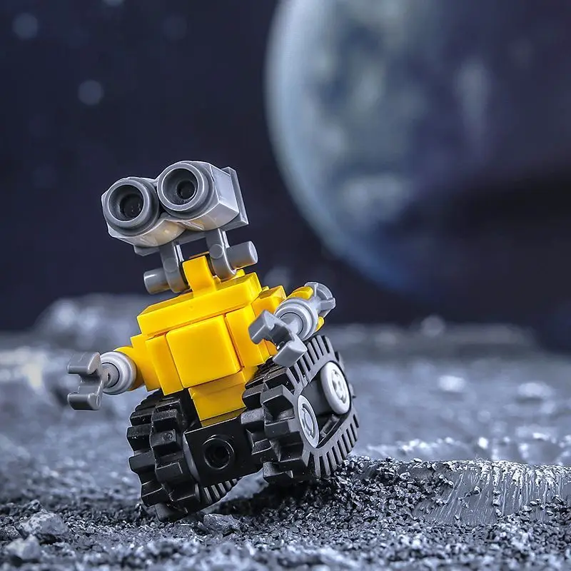 子供のためのビルディングブロックのおもちゃ,宇宙船モデル,ミニウォールフィルム,wal l.e,eva建設ロボット,クラシックドールセット,ギフト
