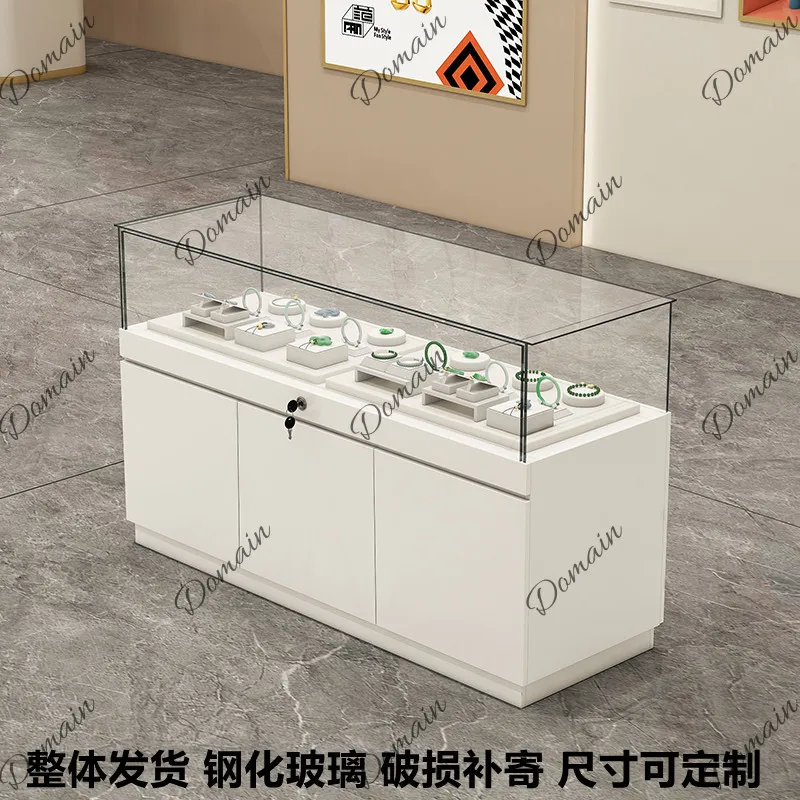 Jewelry Display Cabinet Glass Showcase for Phone Glasses Museum Collection Sample Shelf