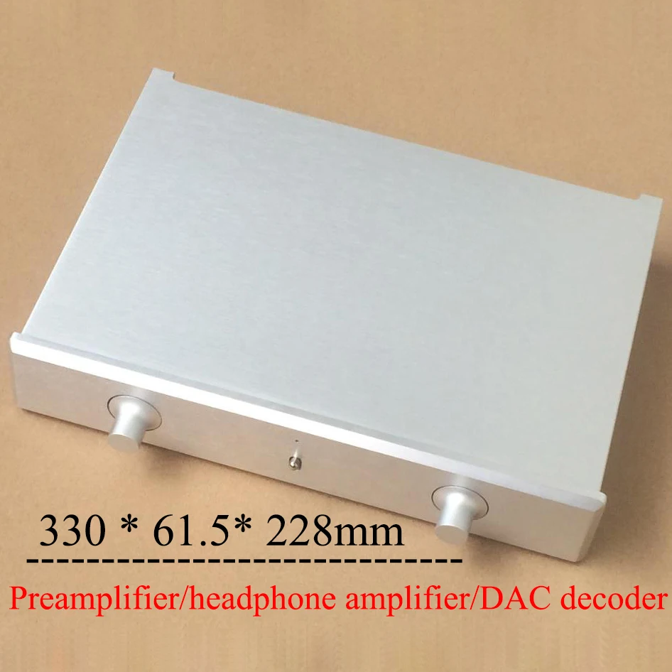 330*61.5*228mm All Aluminum Headphone Amplifier Chassis Case Preamplifier DAC Decoder Enclosure Diy Audio Shell