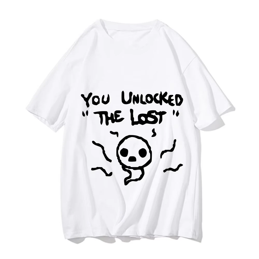 The Binding of Isaac Print T-shirts for Men Women Fashion Hip Hop Oversized Unisex Streetwear Trendy Cotton Short Sleeves soft