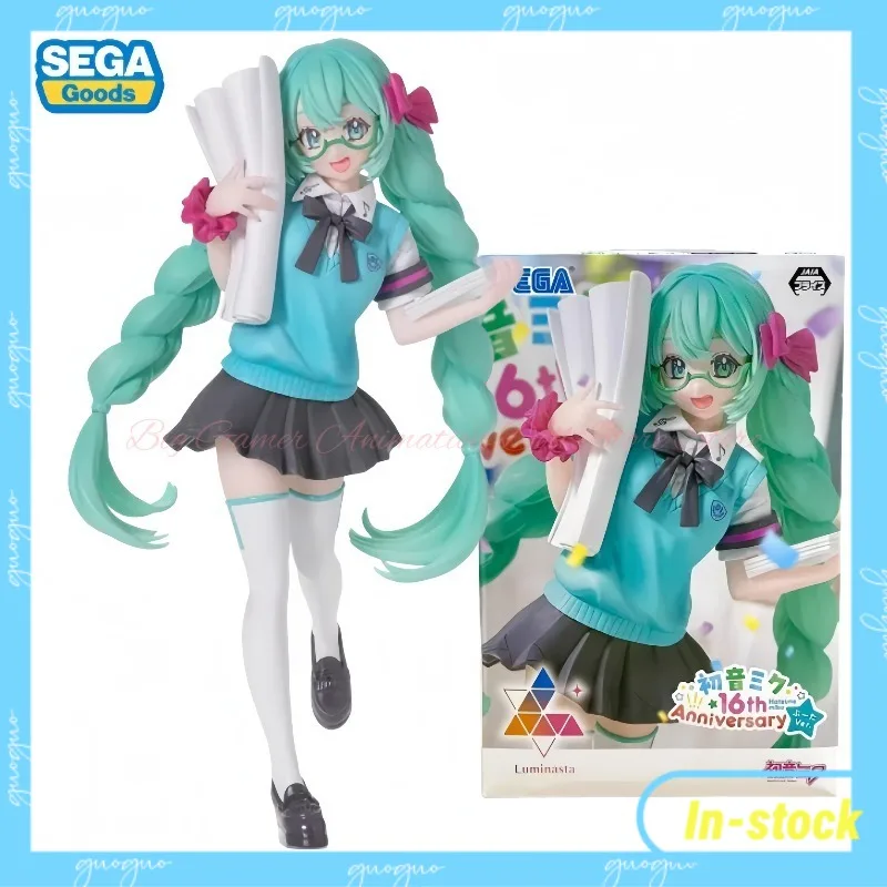 【在庫あり】オリジナルsega正規品-ボーカロイドシンガー-ルミナスタ-初音ミク-16周年記念アニメモデルフィギュア
