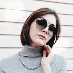 PARZIN New Pilot Sunglasses Women Driving Alloy Frame UV400 Mirror Women Sunglasses Men Brand Designer Fashion High Quality
