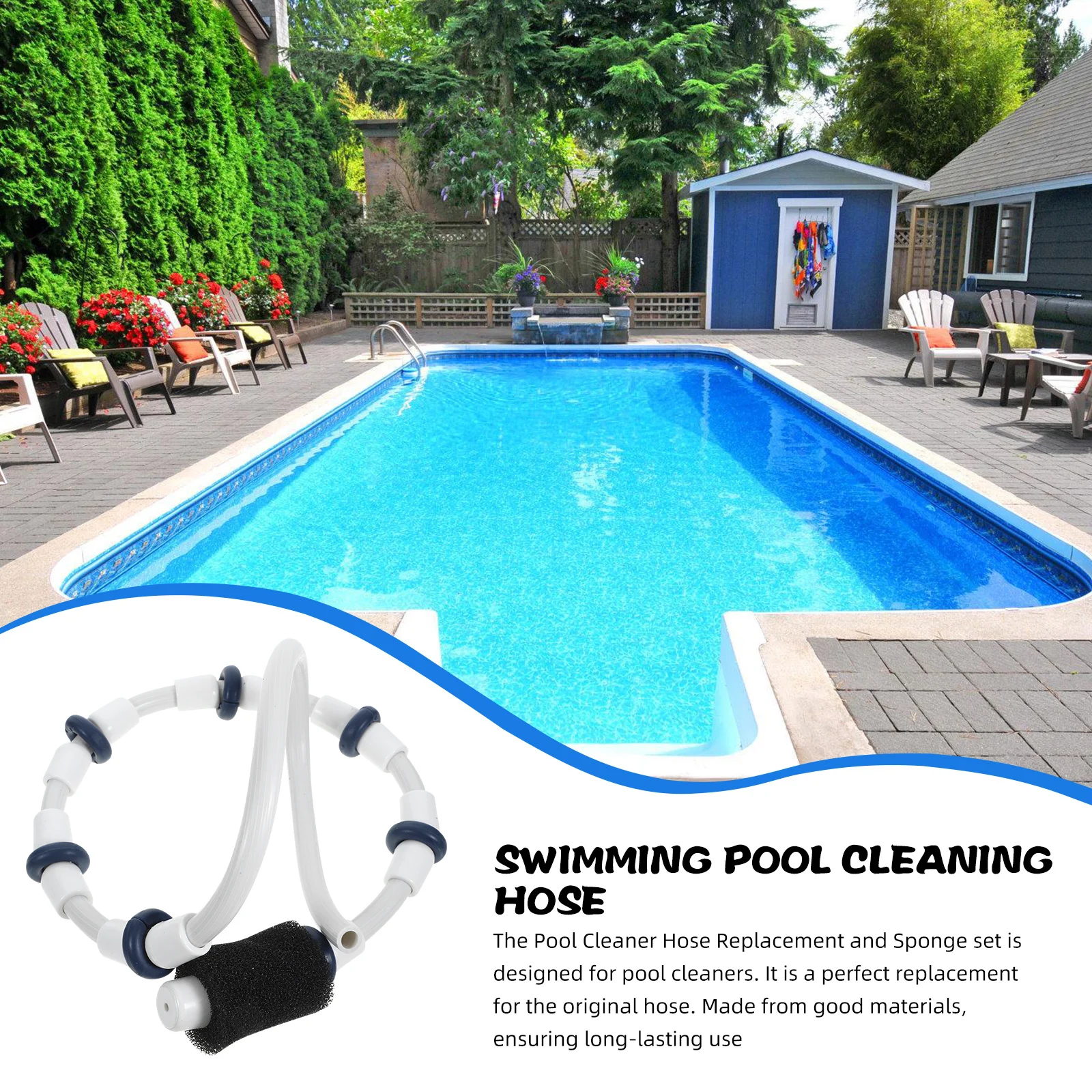 

1Set Pool Cleaner Hose Replacement Flexible Durable Hose for Swimming Pool Cleaning Machine Cleaner Parts Tubing