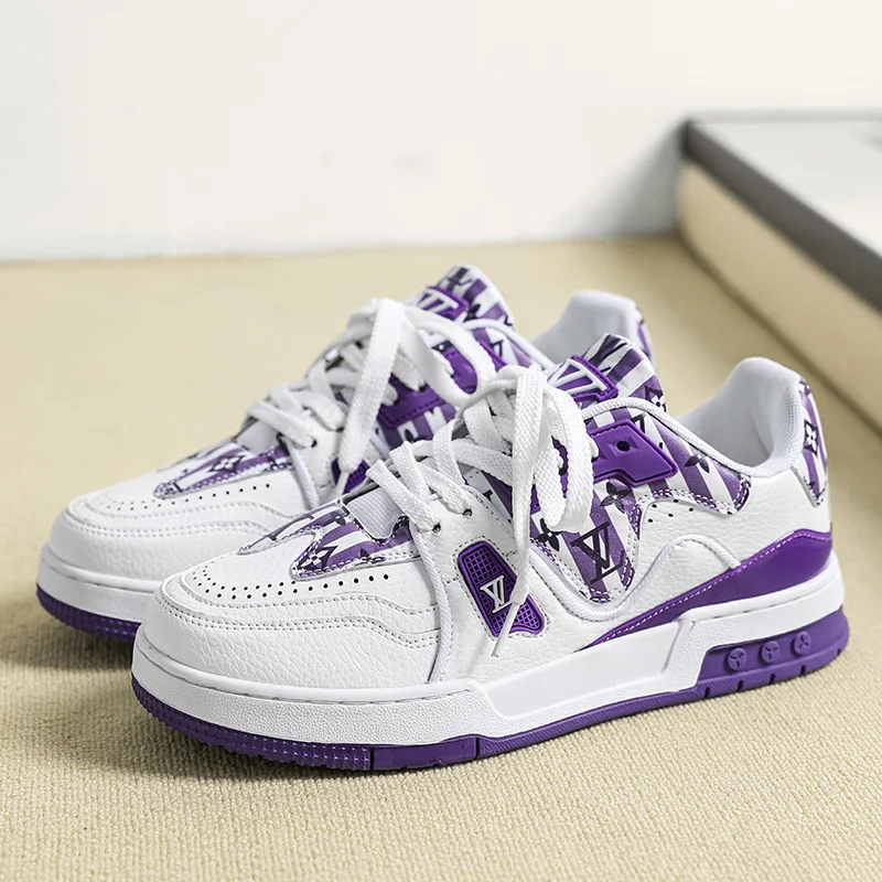 

High Quality Couples Skateboard Shoes Man Non-slip Platform Men's Brand Sneakers Comfort Leather Designer Shoes Men Trendy Shoes