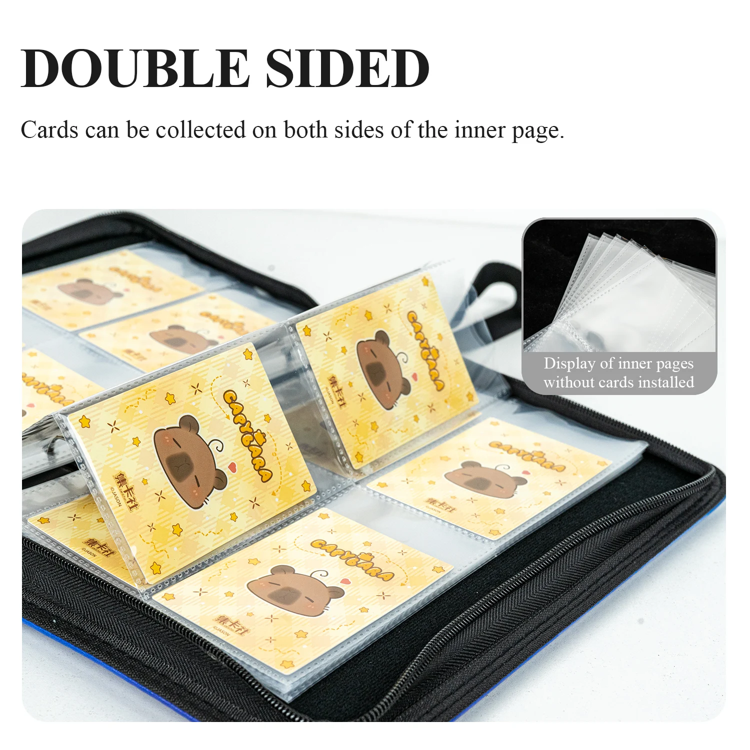 CARDFUN Link Click Card Album 4 Pocket Card Binder with Sleeves