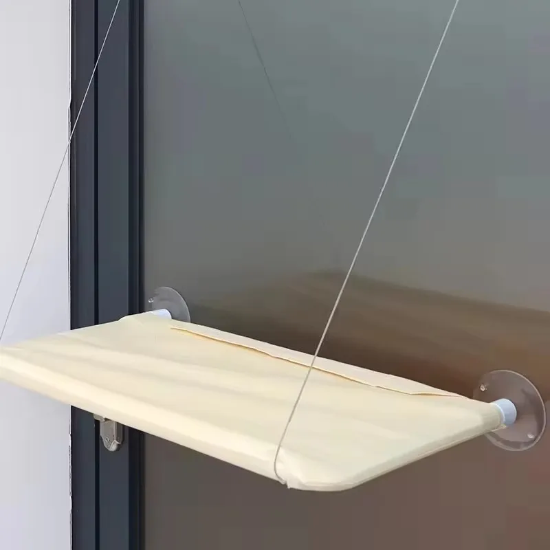 Gemütliche Plüsch-Hängematte für Haustiere, Entwickelt für die Fenstermontage, Kompakter Ruhebereich für Katzen – Detail 5