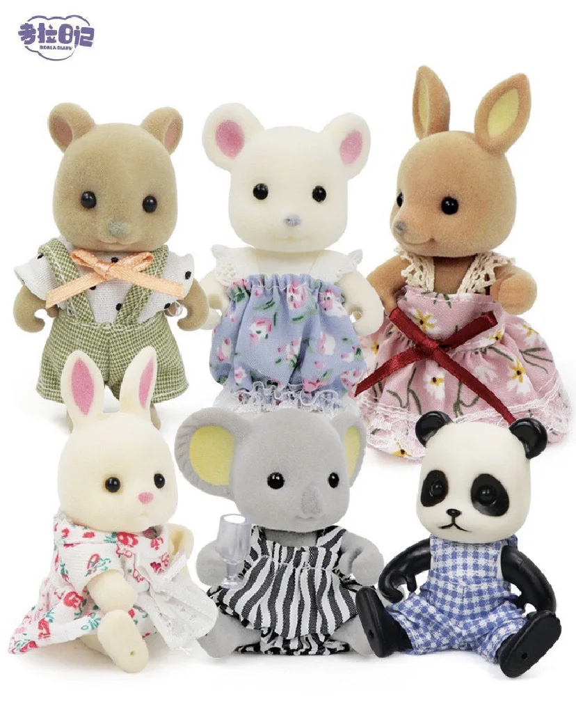 بيت الدمية الحيوانية الصغيرة التجميع المجاني مع مشهد مصغر محاكاة الأثاث Kitc Gifthen اكسسوارات لتقوم بها بنفسك اللعب الهدايا الداخلية