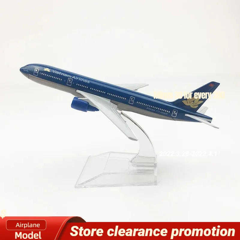 

Aircraft model passenger plane 16CMVietnam Airlines Boeing777 Diecast Aviation Plane Collectible Miniature Toys for Boys