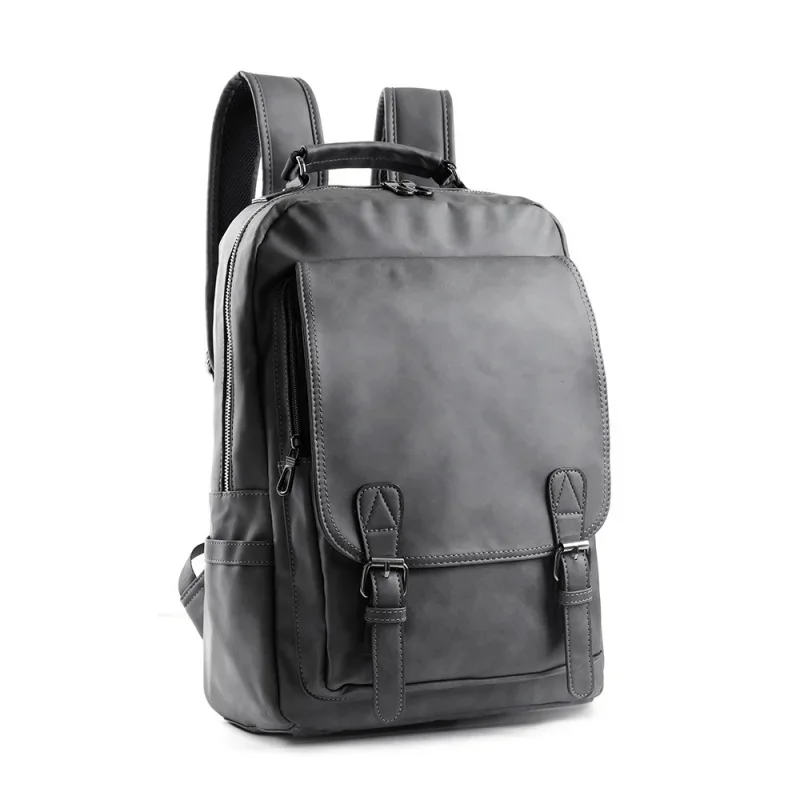 High Capacity Luxury Backpack For Men Business Soft Leather Travel Simple Student School bag Male Casual Laptop Bag