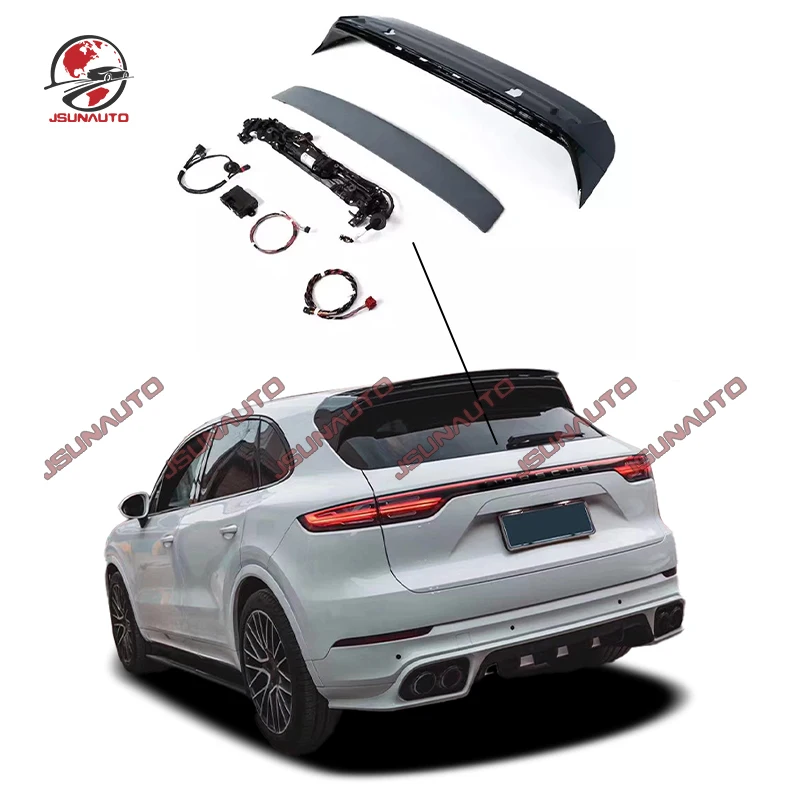 

For Cayenne 9y0 Turbo Rear Spoiler The Roof Spoiler For 2018-2023 Porsche Cayenne Roof ScoopTrunk Wing Unpaint Body Kit