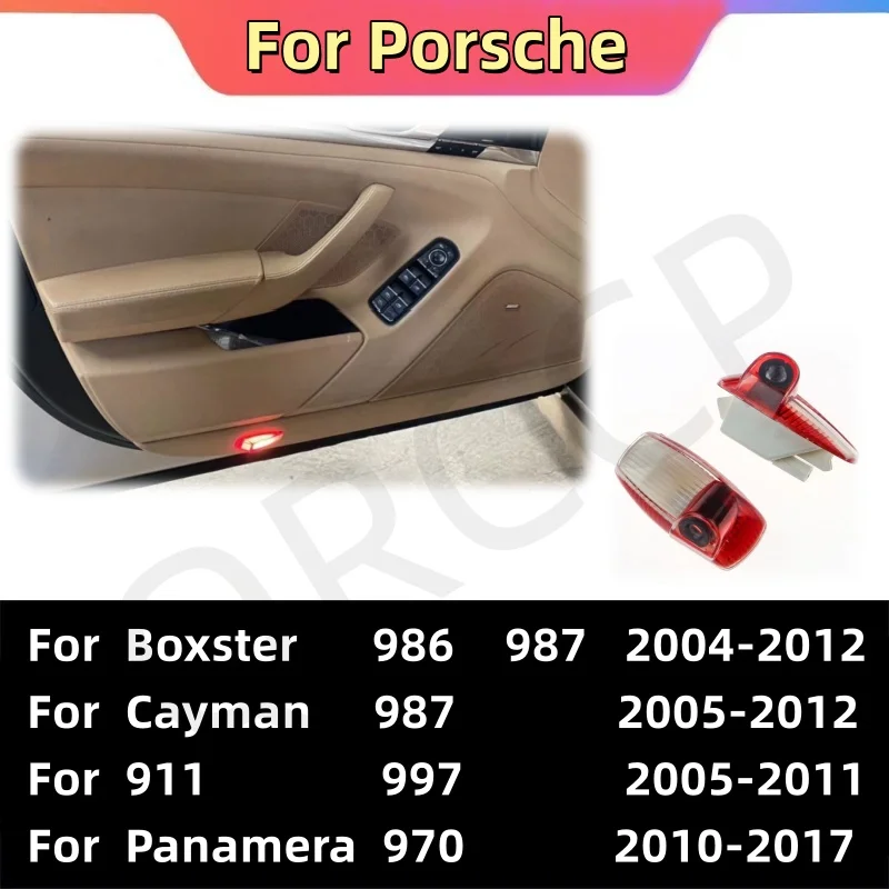 

2Pcs Car Door LED Decoration Welcome p light Ghost Shadow Lamp For Porsche Panamera 970 Boxster 986 987 Cayman 987 911 997