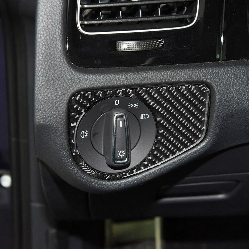 

100% Brand New High Quality Headlight Switch Cover Garnish 1 Piece Carbon Fiber Cover High Temperature Resistance