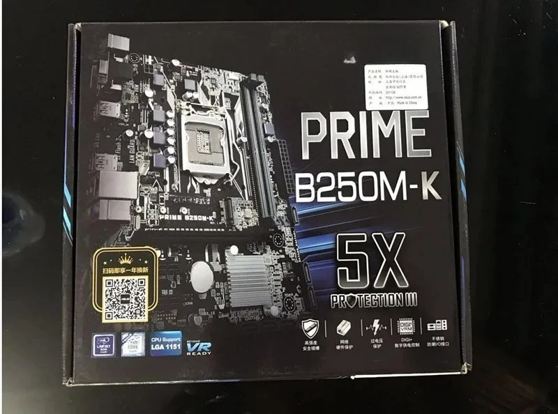 

New boxed FOR Asus B250M-K DDR4 supports 6th generation, 7th generation CPU supports M.2 solid state