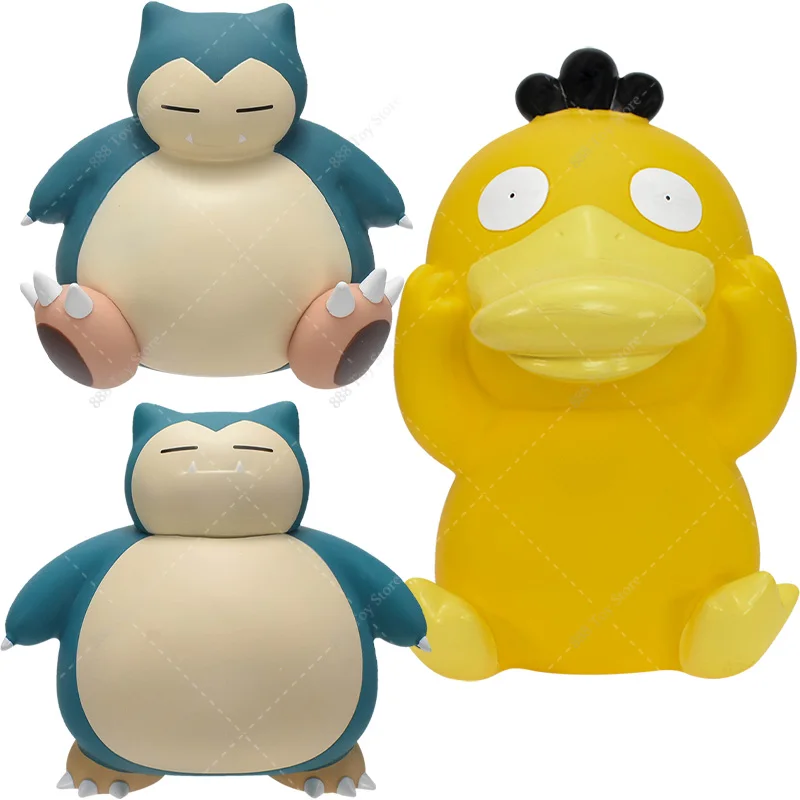 Hot Sale Pokemon Figures Snorlax Money Can Psyduck Money Can Bank Piggy Bank PVC Collection Action Model Toys Christmas Gifts