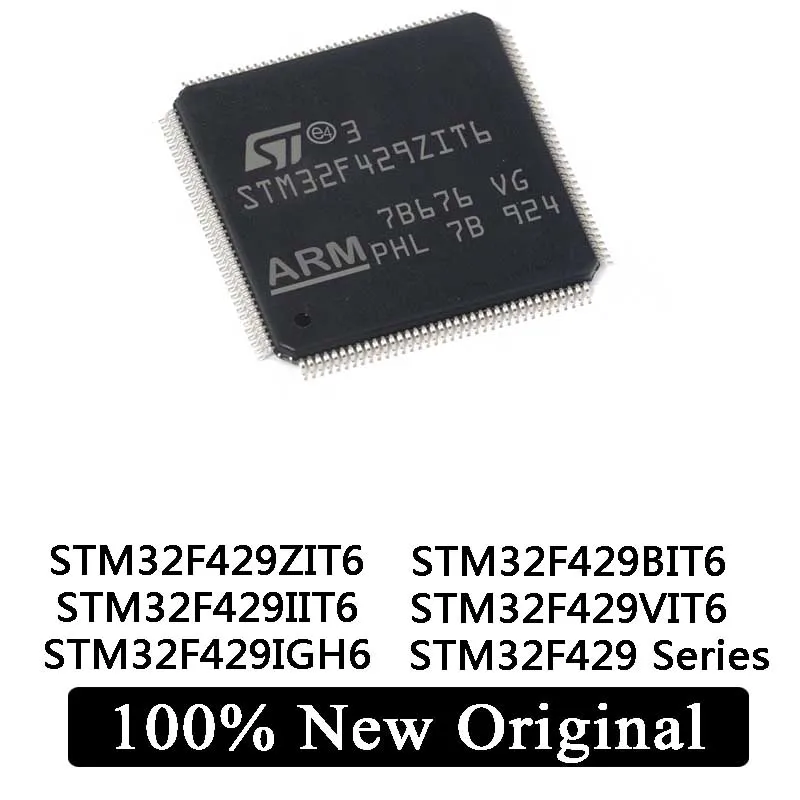 100% New Original STM32F429ZIT6 STM32F429IIT6 STM32F429IGH6 STM32F429BIT6 STM32F429VIT6 STM32F429 LQFP208 IC Chip In Stock