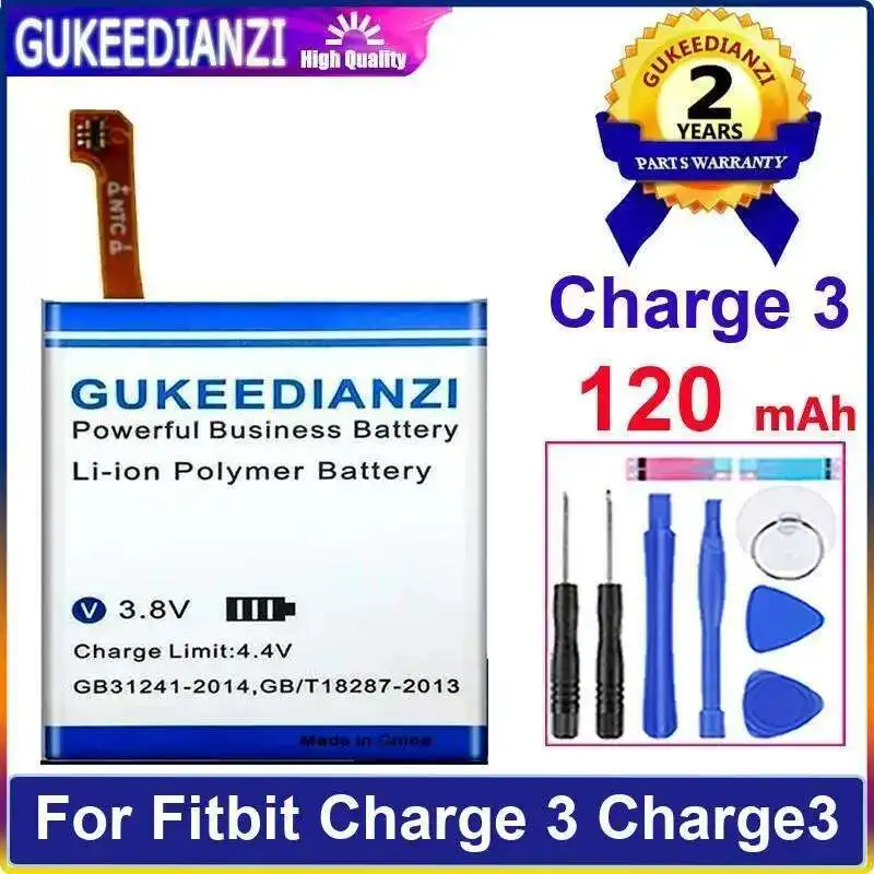 

Долговечный спортивный браслет емкостью 120 мАч, замена батареи премиум-класса для Fitbit Charge 3 Charge3