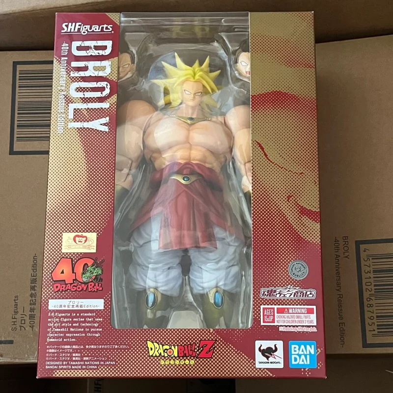 2026 New IN Stock Bandai Dragon Ball Z S.H.Figuarts SHF Super Saiyan BROLY 40th Anniversary Anime 3.0 SSJ Goku Model Toys view 2