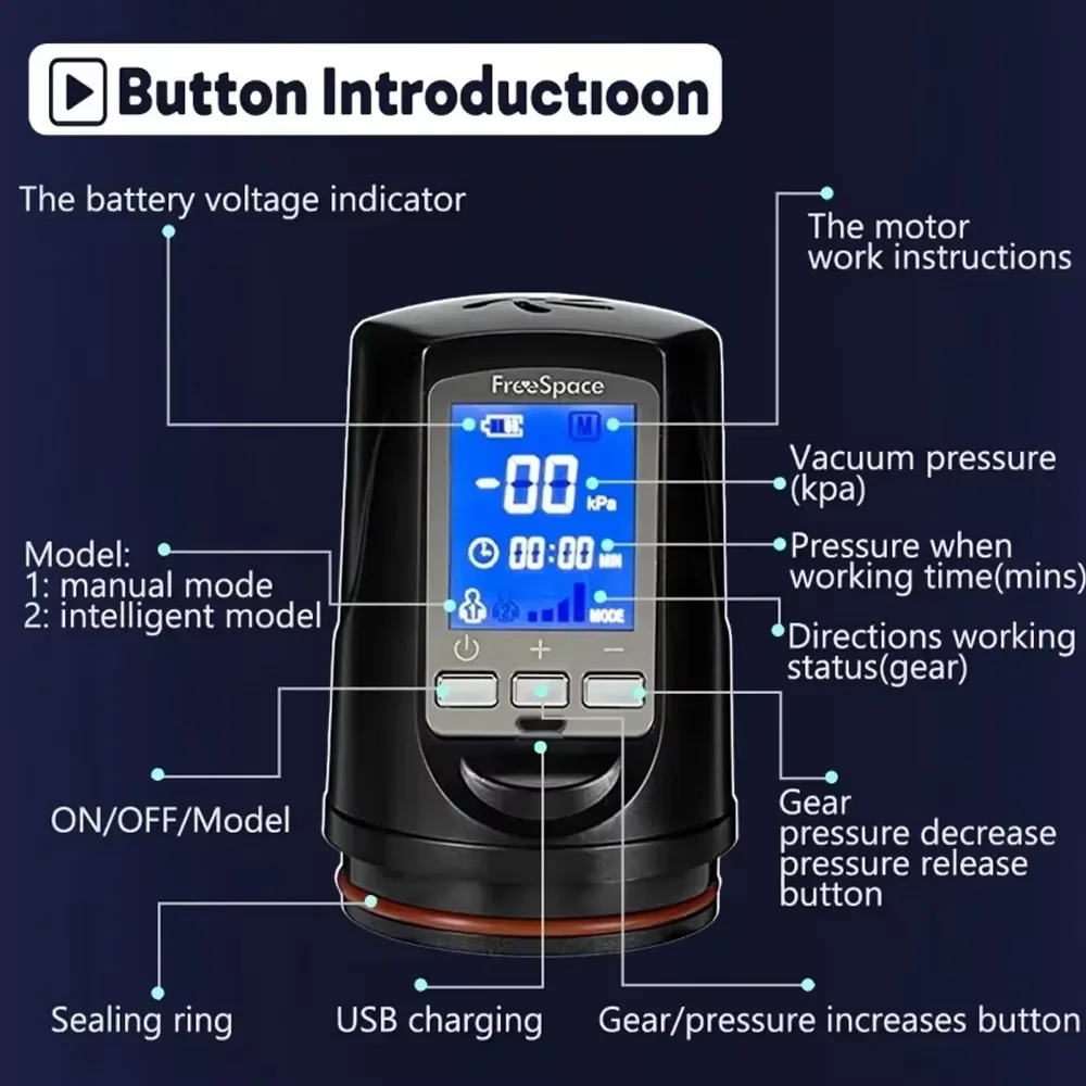 Penis Pump Automatic Vacuum Suction Electric Male Delay Enlargement Glans Blowjob Masturbation Adult Sex Toys for Men 18+ view 6