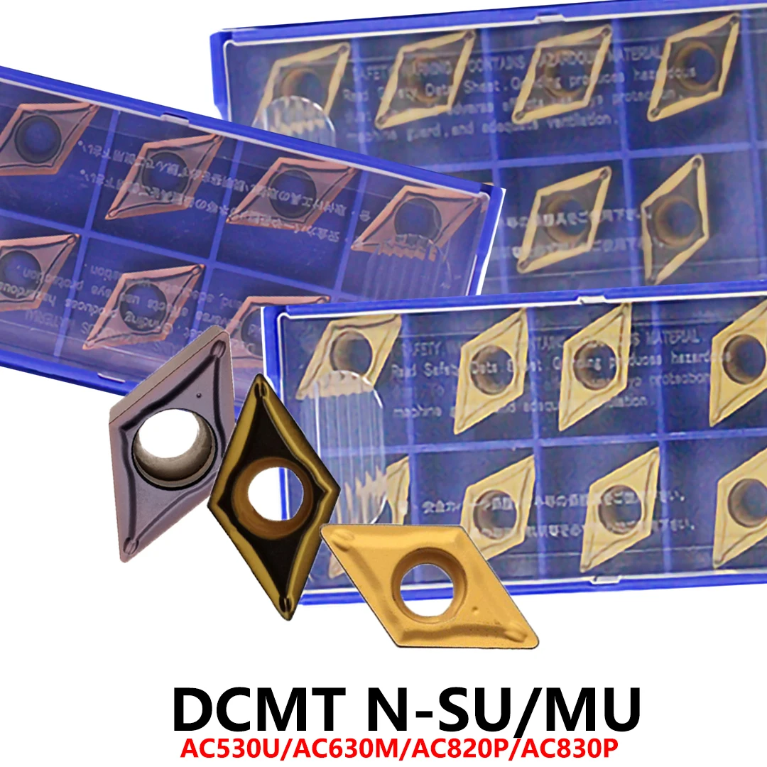 

Оригинальный DCMT070208N-SU DCMT070202 DCMT070204 DCMT11T302 DCMT11T304 DCMT11T308 N-SU/MU AC530U AC830P AC630M твердосплавные вставки инструмент