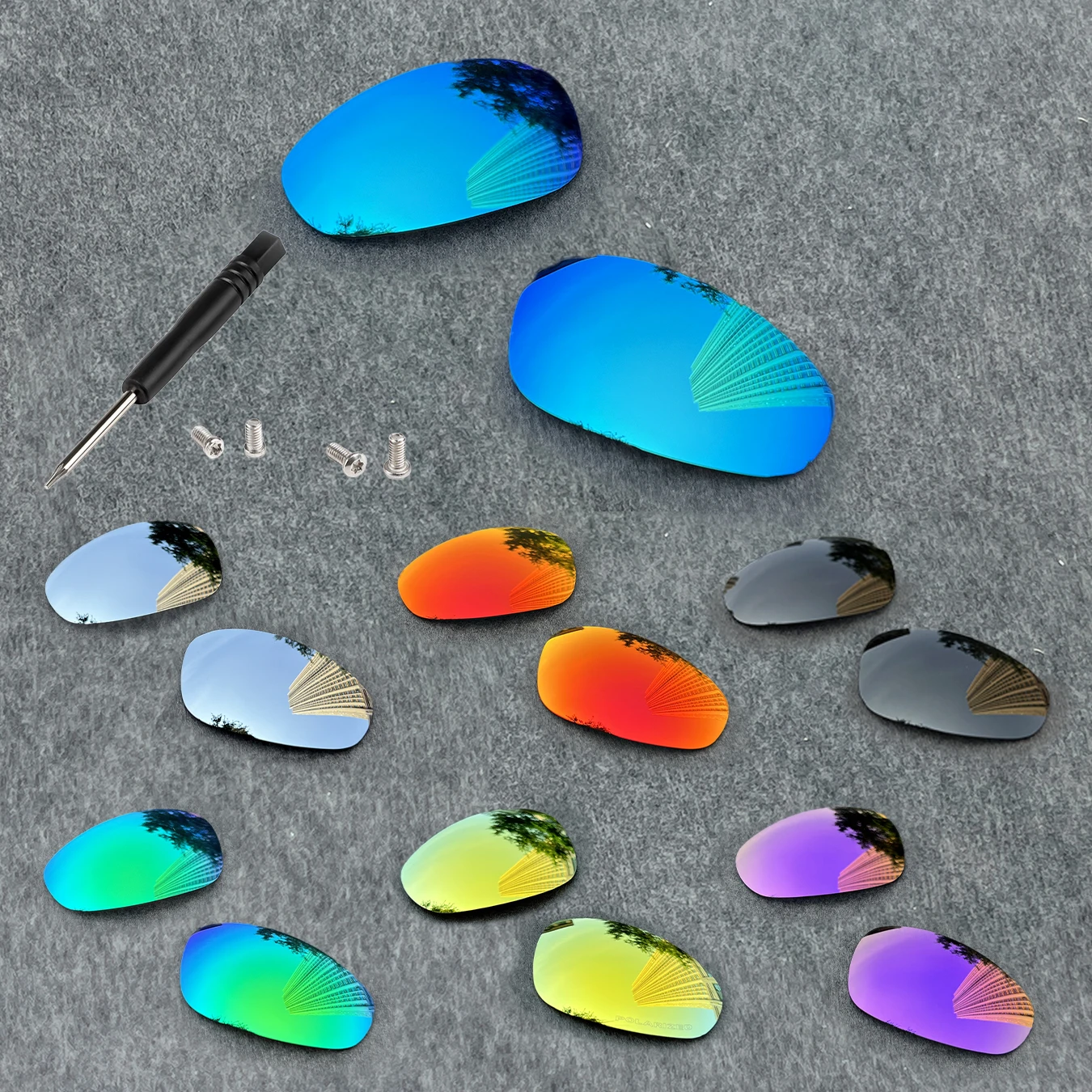 

Polarized Replacement Lenses & Screwdriver-T6 & Screw-T6-4PCS for Oakley Juliet X Metal Frame