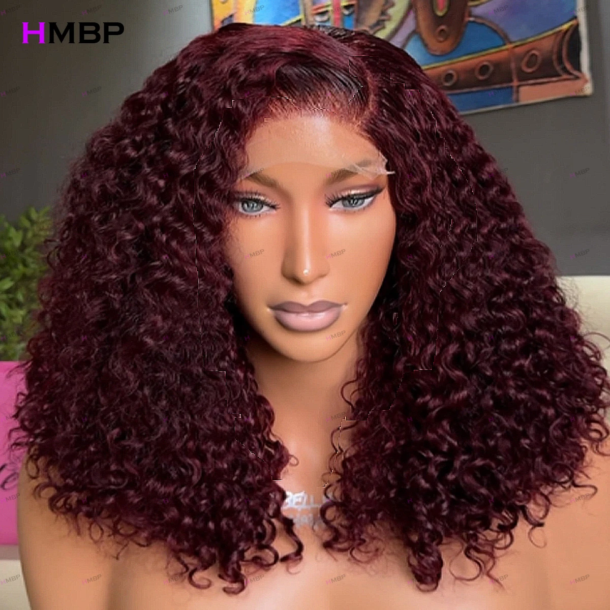 glueless-lace-frontal-wig-human-hair-ready-to-wear-450-density-99j-color-kinky-curly-hd-lace-brazilian-hair-for-women-30-32-inch