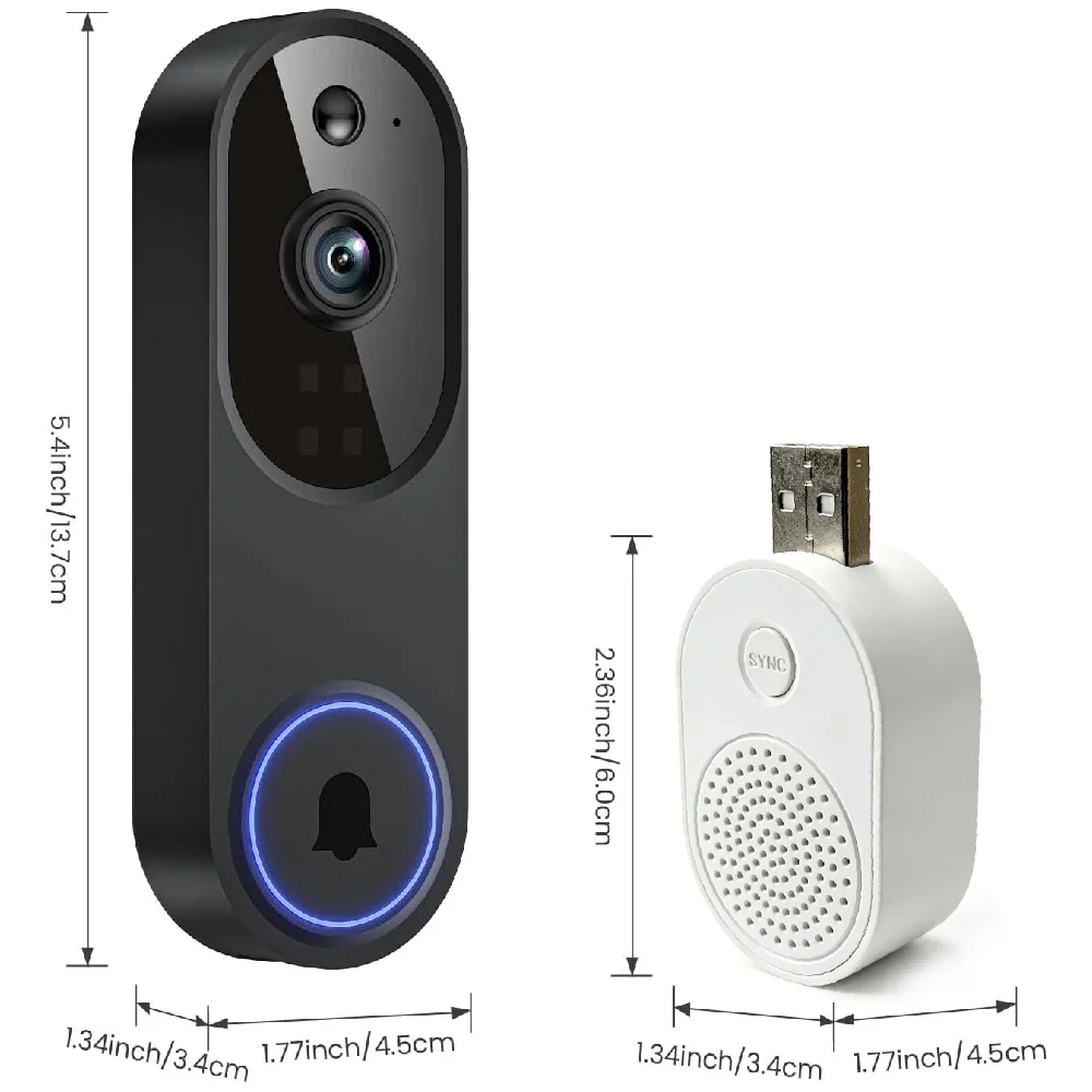 5G 2.4G WiFi Video Doorbell 1080P Wireless Camera Door Bell Tuya Smart Home Security Motion Detect Night Vision Ringing Bell