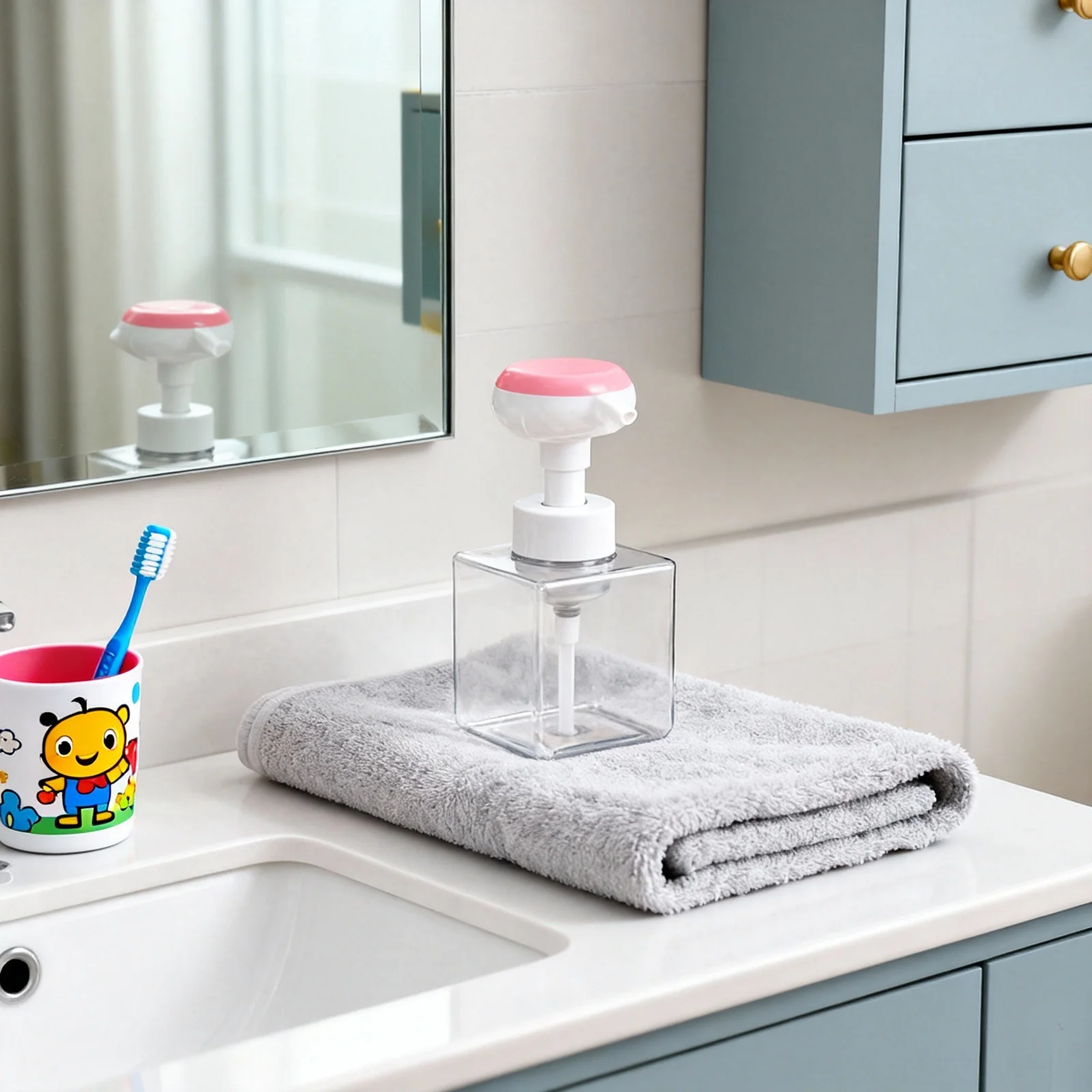 

Press Type Soap Dispenser Refillable Foaming Pump Bottle For Liquid Hand Soap Body Wash Shampoo Travel Size Lightweight