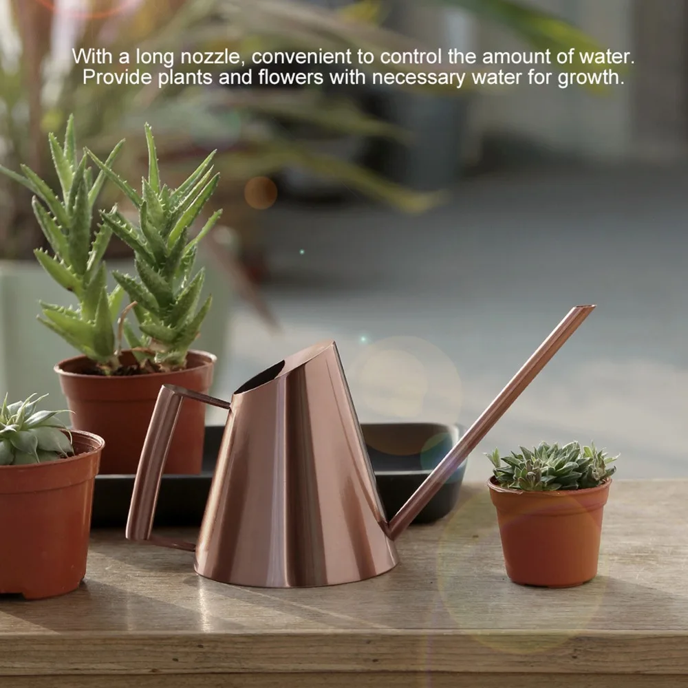 Stainless Steel Watering Can Ergonomic Handle Long Spout Long Spout Watering Can Narrow Spout Plant Waterer Indoor Plants