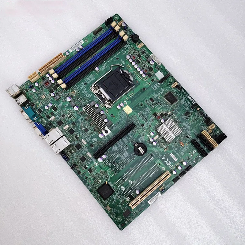 For Supermicro Four Gigabit LAN Card Server ATX Motherboard 1155 Intel C204 Xeon E3-1200 v2 Series 2/3rd Gen Core i3 X9SCI-LN4