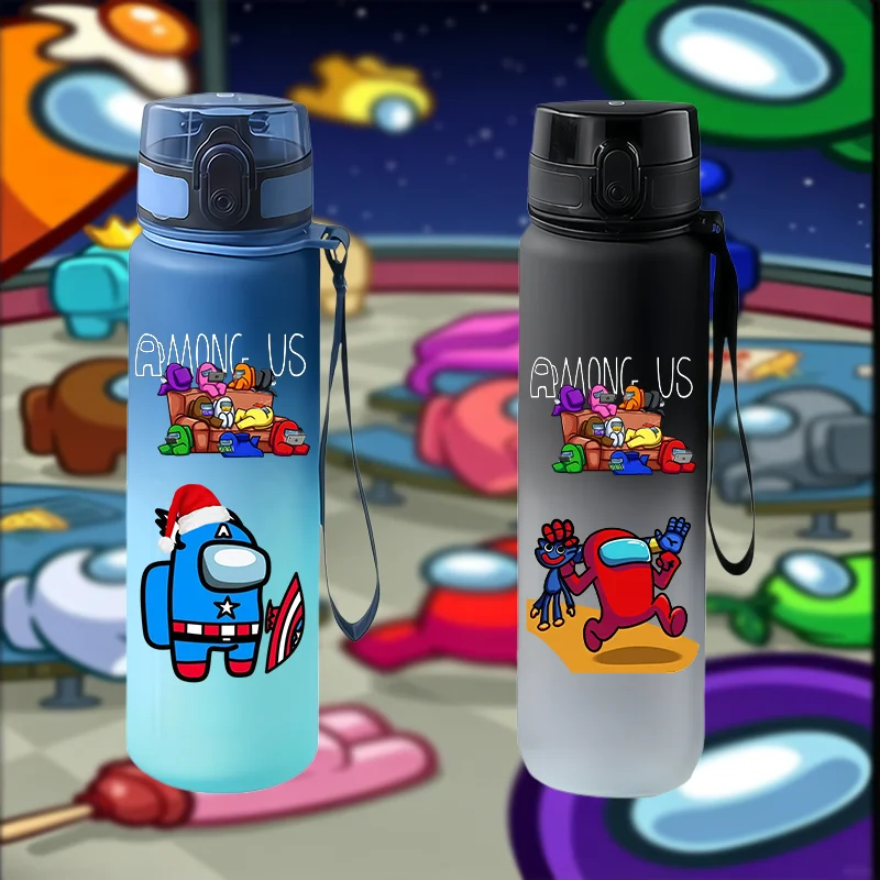 Outdoor Sport For Kids - Among Us Water Bottle, Cartoon Crewmate
