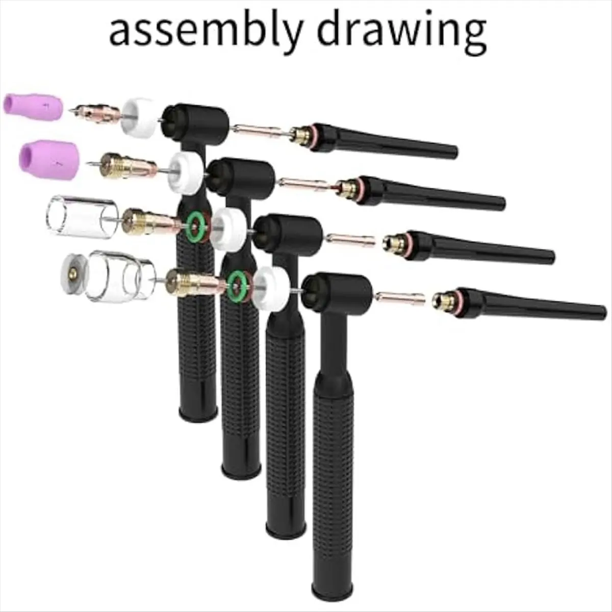 

*ESTR 123 шт. комплект сварочной горелки TIG-сопло, кулачки, стобби-газовые линзы 12, термостойкая стеклянная чашка, расходные материалы для WP-17/18/26