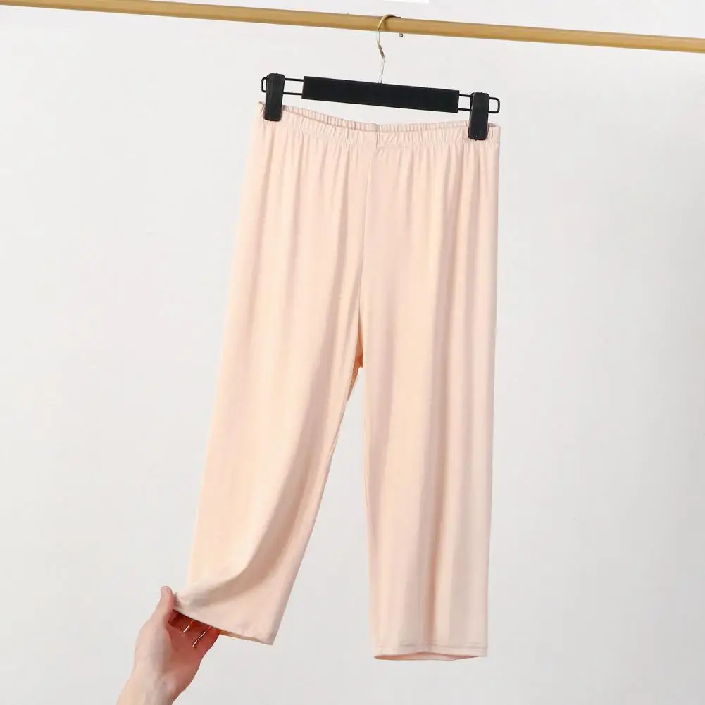 

Summer Japanese style loose cropped trousers ladies modal thin shorts solid color wide leg large size home pants womens bottoms