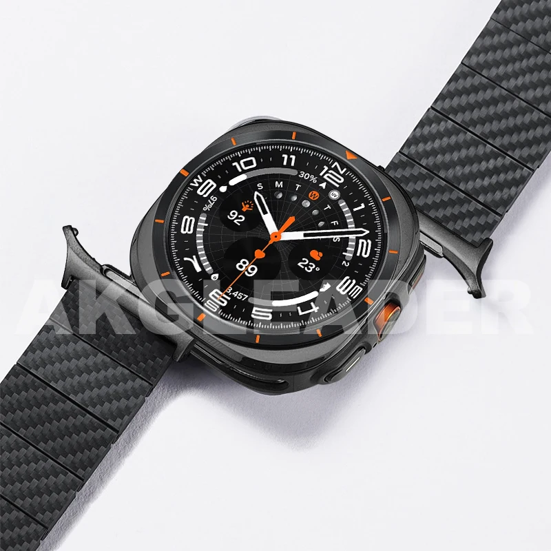 AKGLEADER Real Carbon Fiber Magnetic Strap for Samsung Galaxy Watch 7 Ultra 47mm watchband High-quality Bracelet