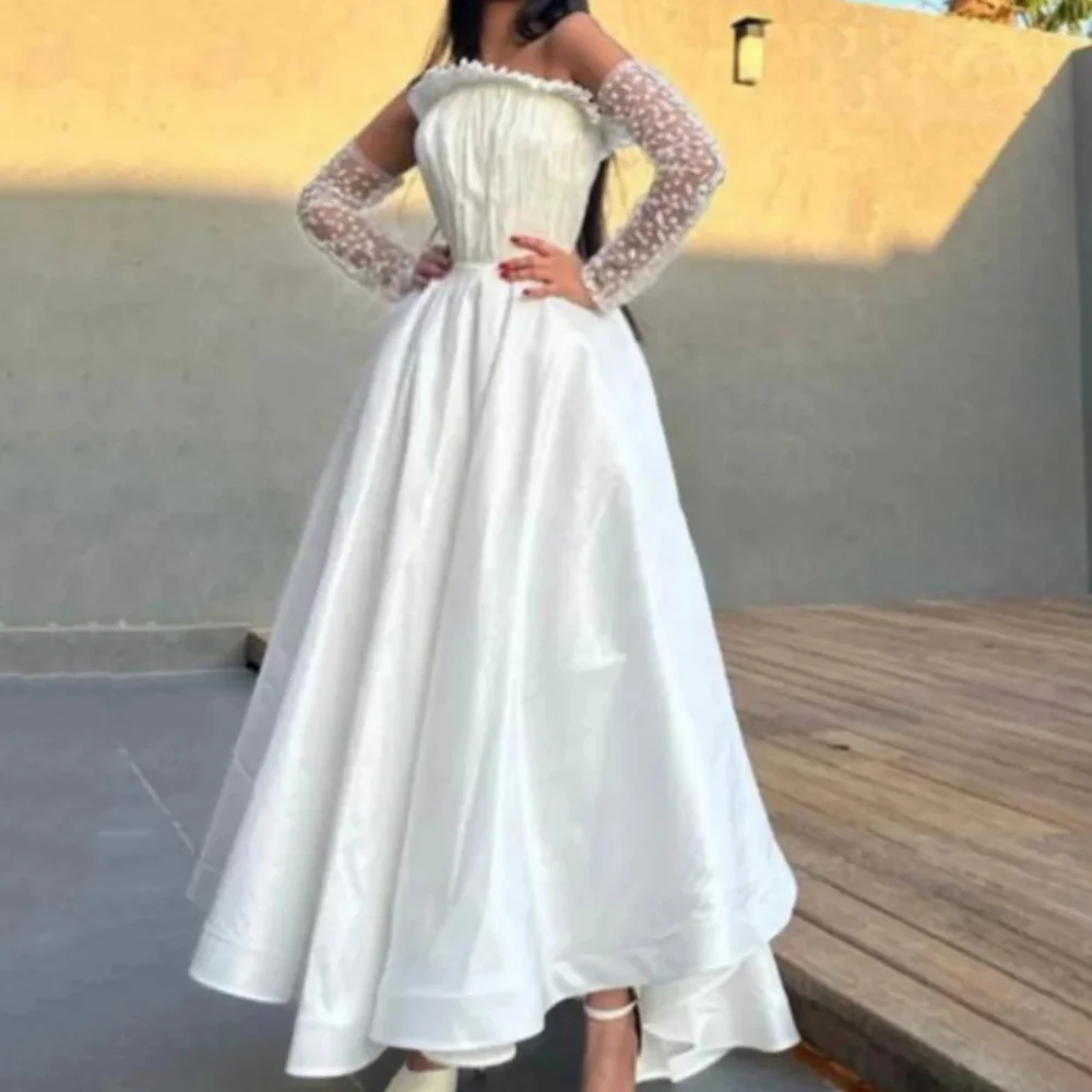 

Muloong Strapless Floor-Length Women Elegant And Pretty Luxury Prom Dress