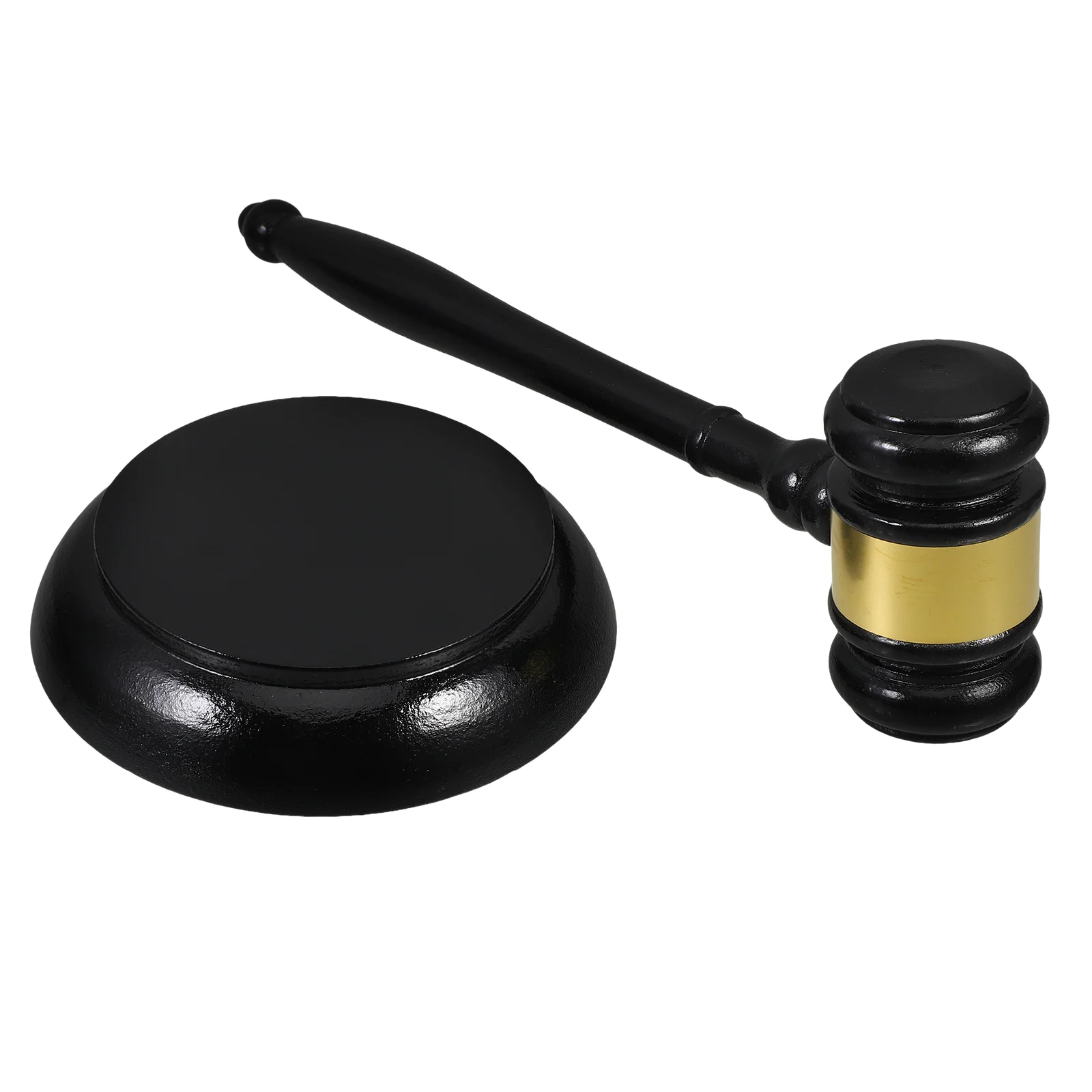 

Wok Auction Hammer Gavel Wooden Court Hammers Pan for Judge Black Gavels Sale Baby