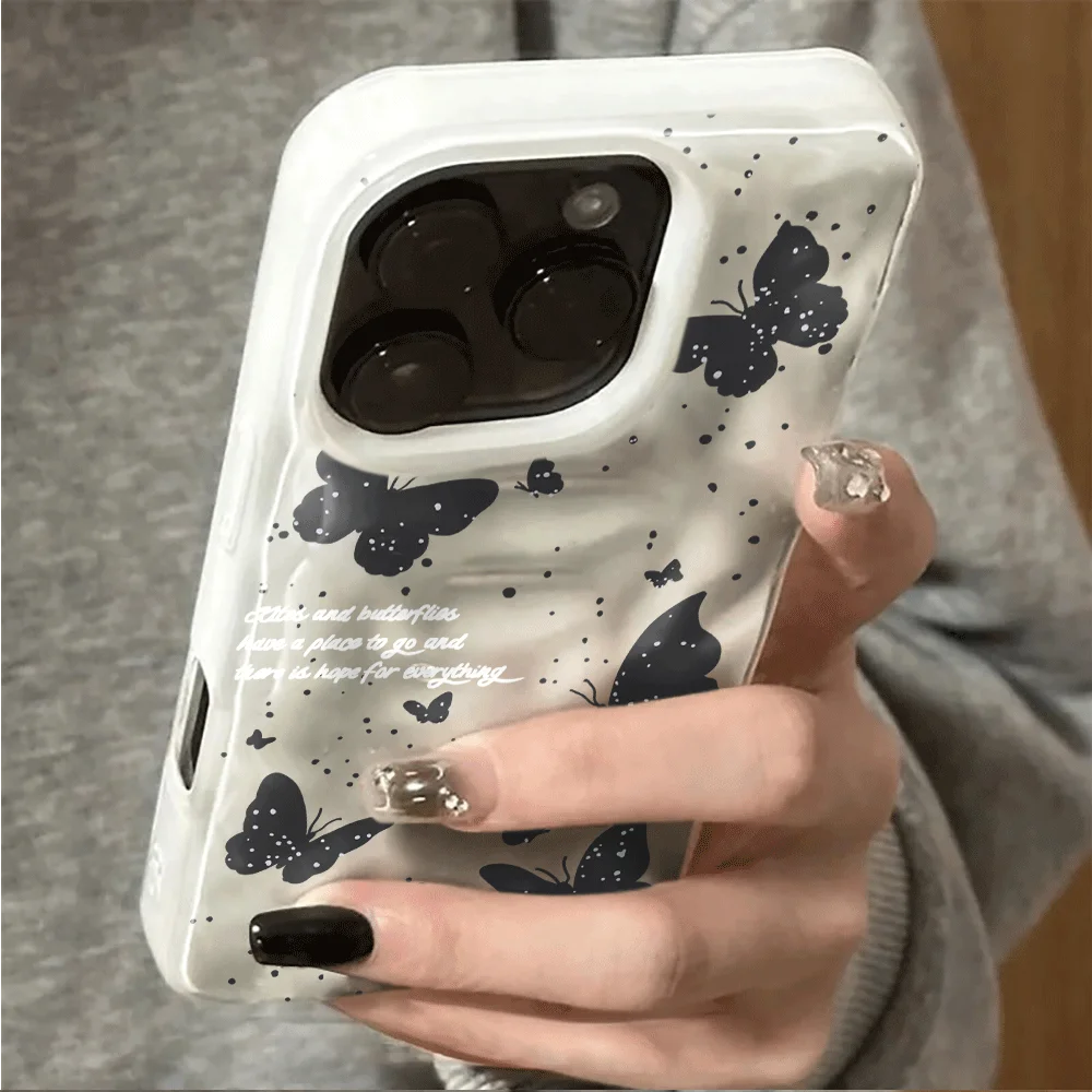 Gemstone Fruit Sun Bee Print Phone Case For iPhone 16 15 14 13 12 11 Pro Max 16 15 Plus 17 Air Shockproof Back Soft TPU Cover