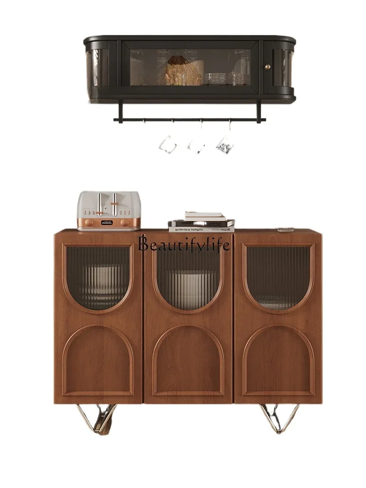 

Y French Vintage Style Sideboard Cabinet Design Solid Wood Time Hourglass Household Minimalist Tea Cabinet