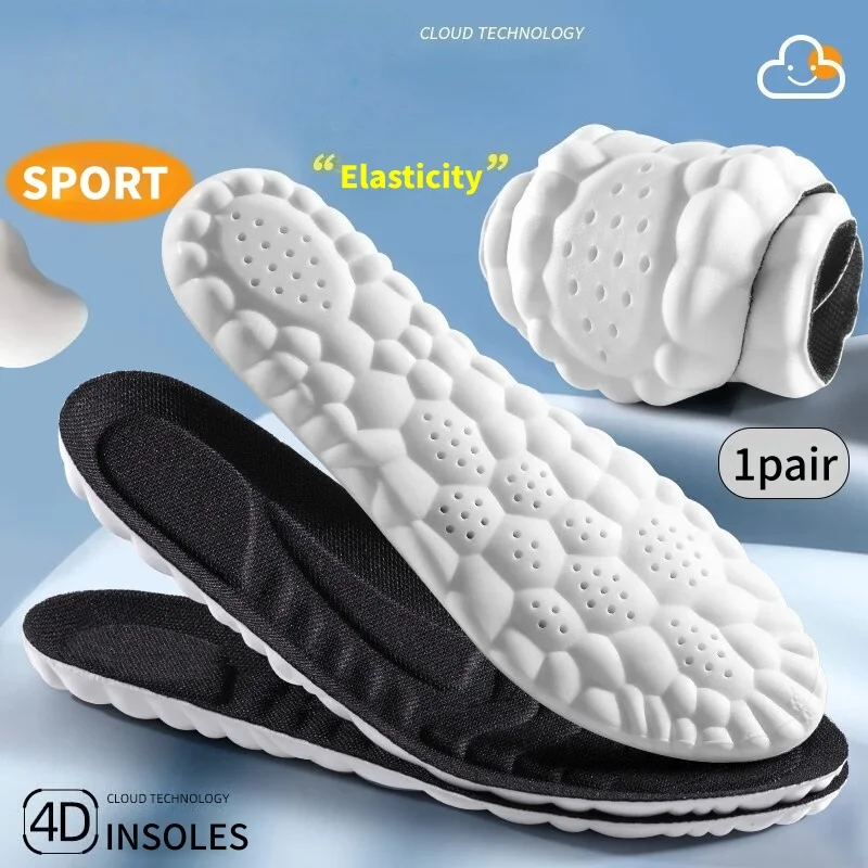 Latex Sport Insoles Soft High Elasticity Shoe Pads Orthotic Breathable Deodorant Shock Absorption Arch Support Insole New