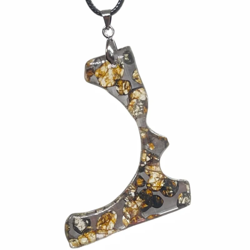 4.9g Seymchan Olive Meteorite manual Pendant Olive Meteorite Natural Olive Meteorite Necklace Pendant Specimen Collection- LB153