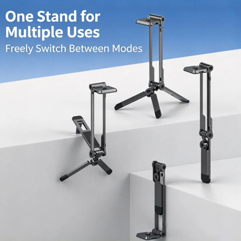 Magnetic Foldable Stand for DJI Osmo Pocket 4/4P/3 & Luna Ultra – Tripod & Handheld Selfie Stick, Universal Accessory