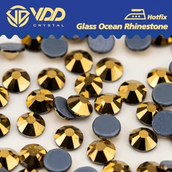 VDD 067 Aurum wysokiej jakości szkło Hot-Fix kryształ kryształ Flatback Strass kamienie do dekoracji do ubrania DIY suknia ślubna