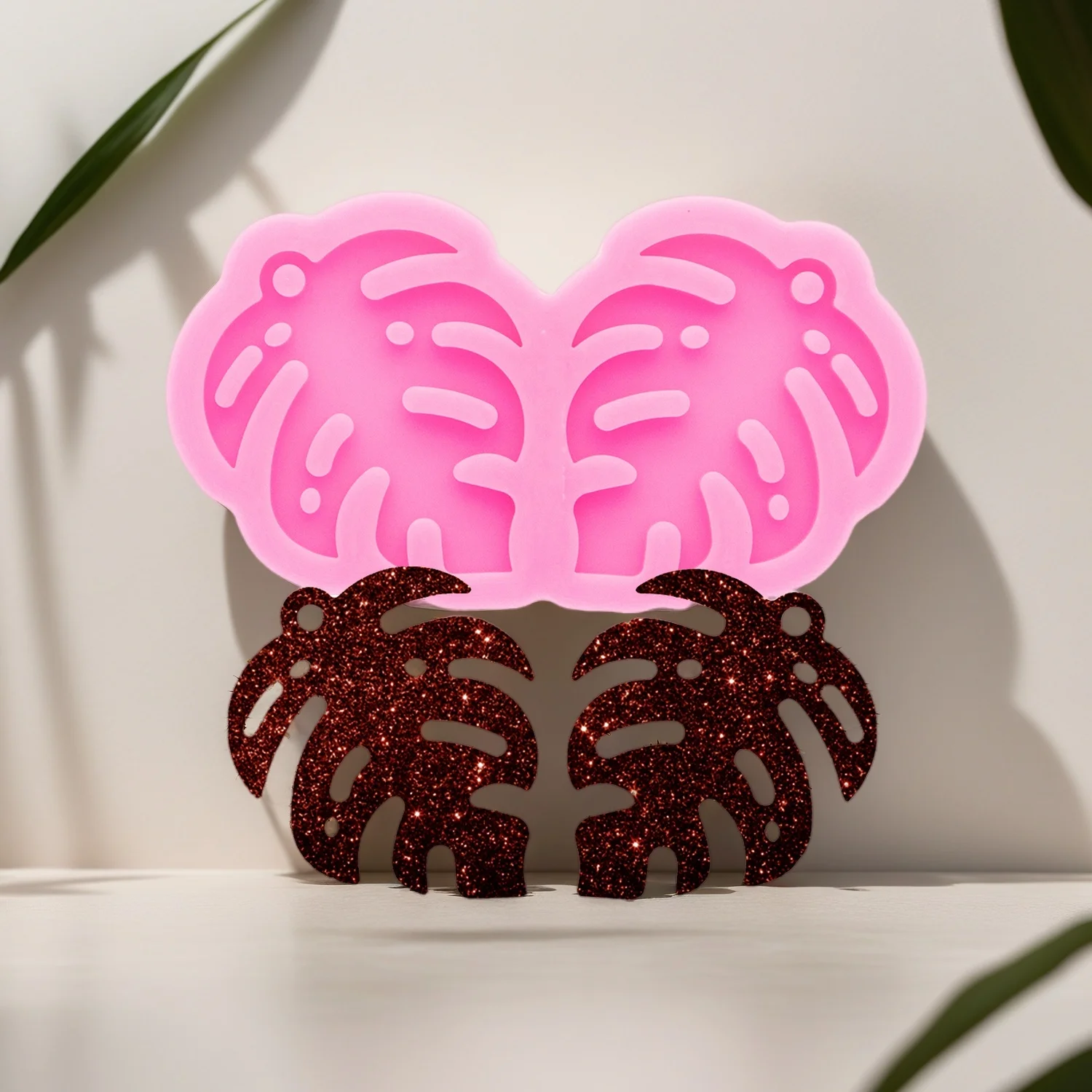 Silicone Palm tree Molds Fondant Craft Chocolate Sugarcraft Baking Cactus Mold Used In Resin Casting Earring Jewellery Pendant - view 4