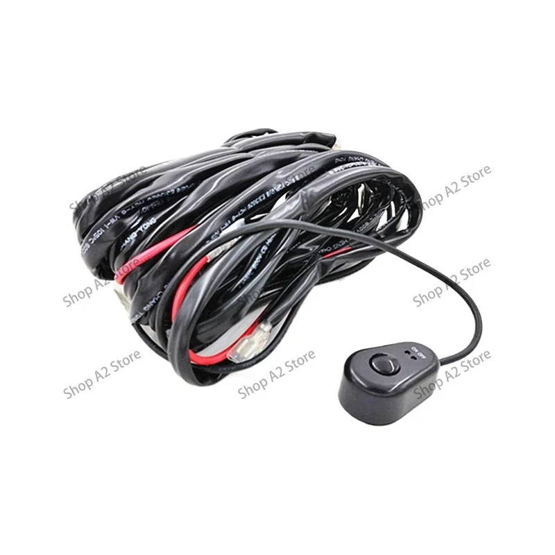Motorcycle Spotlight Cable And Switch Control Low High 12V 24V Strobe CNC Wired Switch