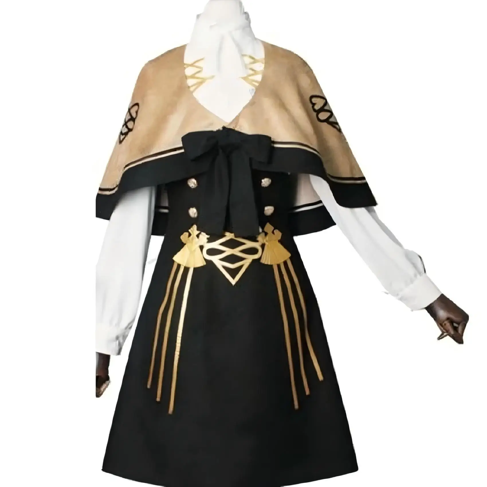 

Fancy Battle Stage Black Gold Dress Cosplay Costume Sexy Princess Outfit Fire Emblem Carnival Adult Custom